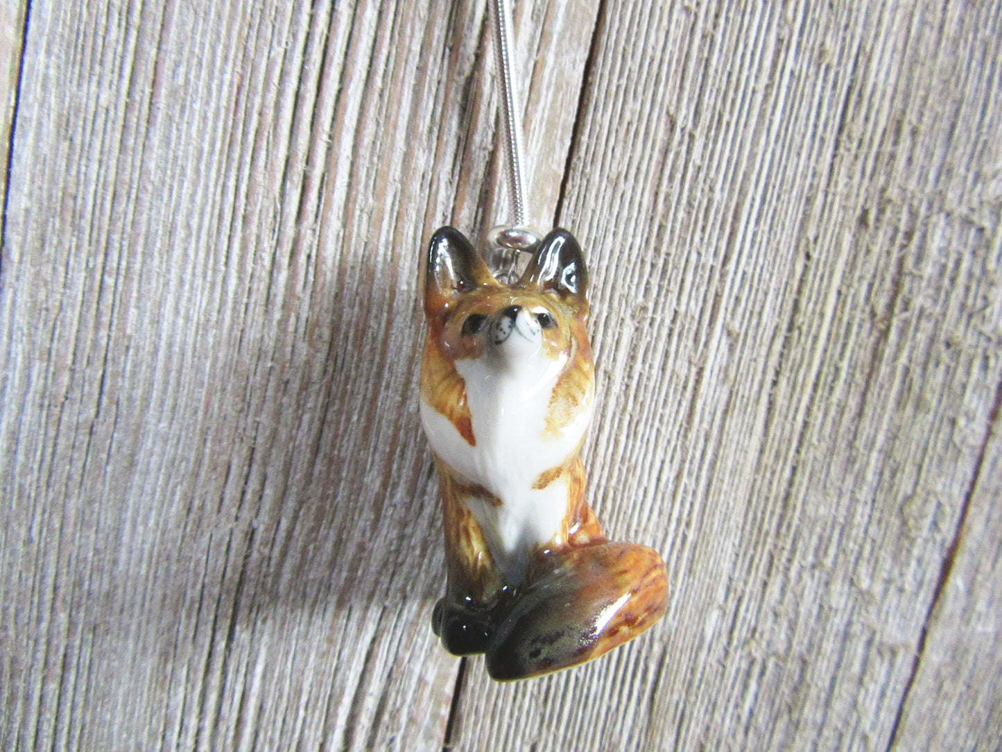 Handmade Fox Bookmark, a perfect gift for readers, featuring a unique woodland animal design and an elegant silver squiggle