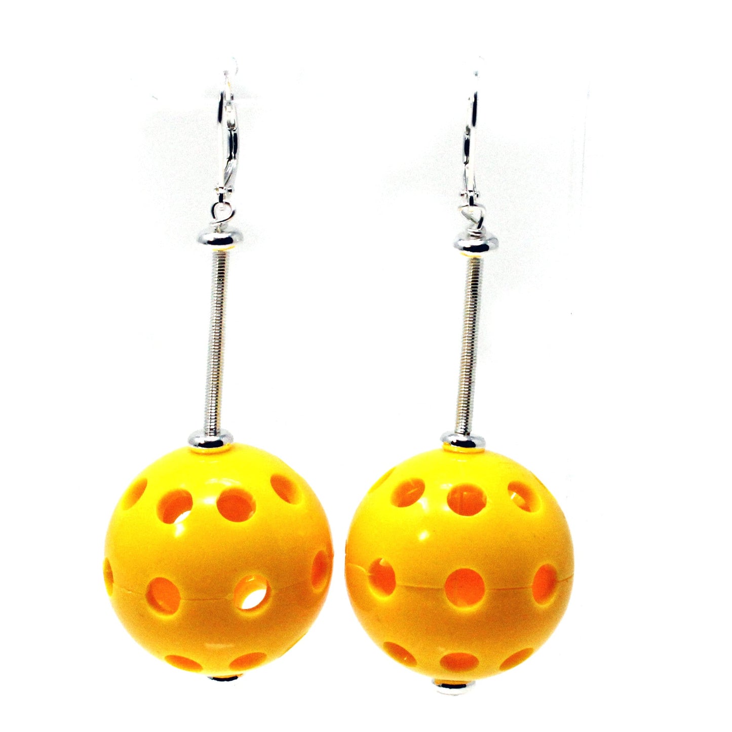 PICKLEBALL EARRINGS - Fun novelty design drop earrings ideal for pickleball enthusiasts, showcasing a sporty and playful style.