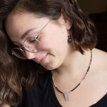 Artisan Jewelry ~ Adorn Collection, showcasing a handcrafted Goddess of Willendorf Moon Priestess Turquoise pendant, representing self-love and moon power. Perfect spiritual gift for women.