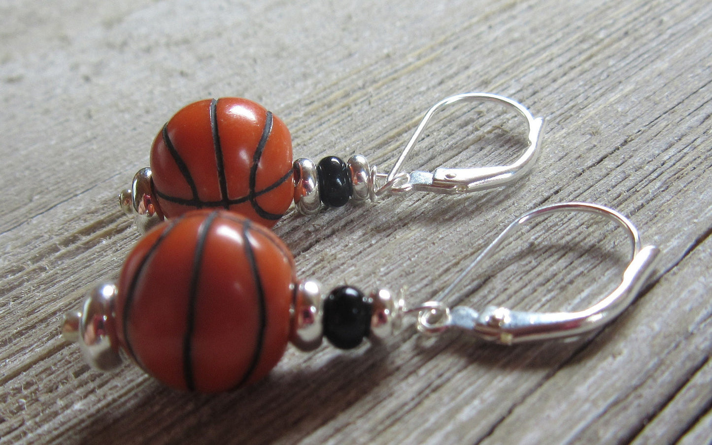 Basketball novelty earrings - Sports Girl Earrings, Teen Drop Sport ball Earrings, March Madness Jewelry, Gift For Coach or Team