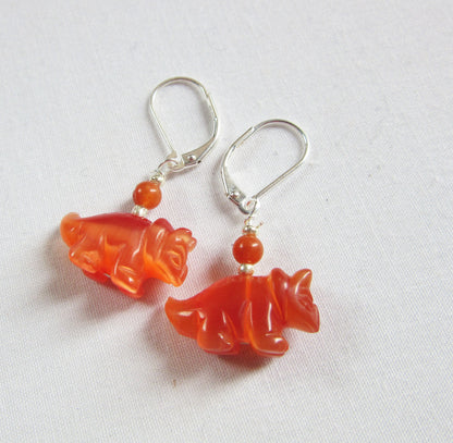 Triceratops earrings, blue dinosaur earrings, fun and quirky dinosaur jewelry perfect as a silly gift.