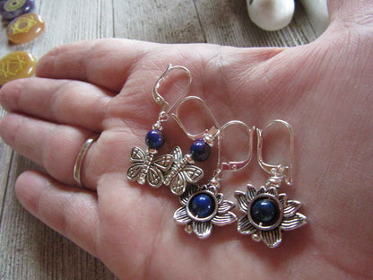 Lotus Flower Earrings with Color Changing Mood Bead - Zen Jewelry Gift for Growth & Calm