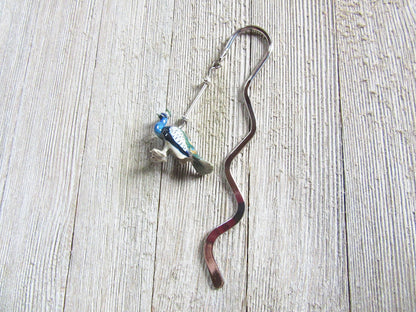 Peacock Bookmark, a charming metal bookmarker featuring a beautifully painted peacock, ideal gift for readers.