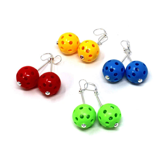 PICKLEBALL EARRINGS - Pickleballer Sports Woman Earrings - Pickle Ball Player Gift  - Novelty Design Drop Pickle ball gift for women