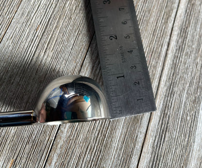 View of Zen Gift Deep Bowl Spoon - Herb Scoop, highlighting its functionality as a coffee, tea, or herb measure with a stylish and durable design.