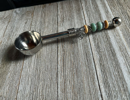 Zen Gift Deep Bowl Spoon - Stylish tablespoon with zen aesthetic, ideal for herbs, bath salts, and culinary use.