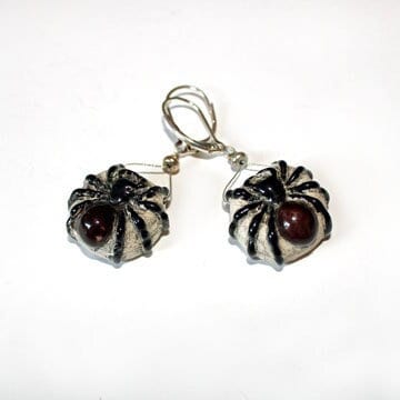 Spider earrings - Halloween Jewelry - Fun Novelty Earrings Gift - quirky kitch cute creepy fun