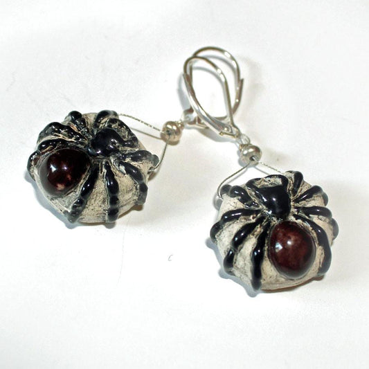 Spider earrings - Halloween Jewelry - Fun Novelty Earrings Gift - quirky kitch cute creepy fun