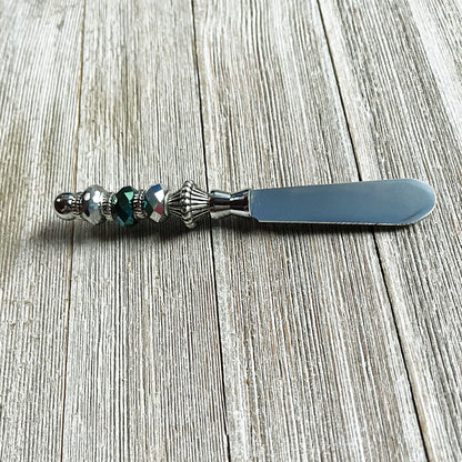 Dip Spreader Canapé Knife - Beaded Handle Charcuterie Knife with elegant design for serving dips and cheese.
