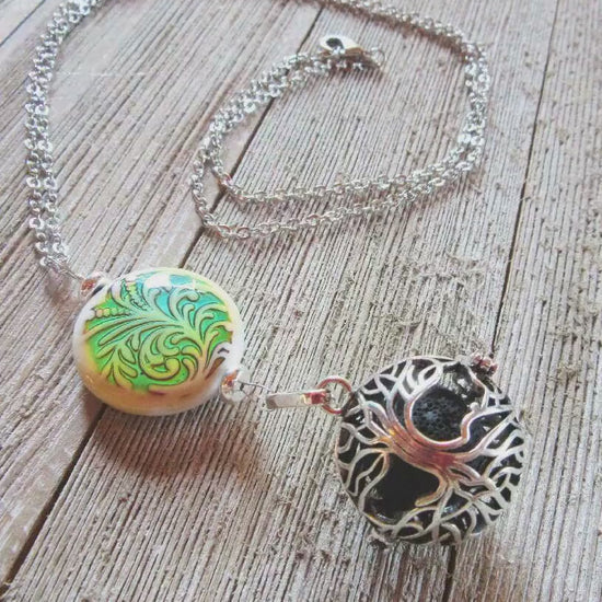 Aromatherapy diffuser necklace, Essential oil jewelry, essential oils diffuser necklace