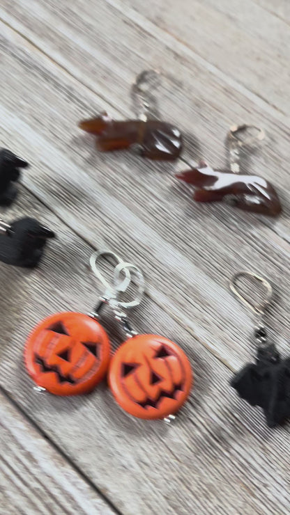 Halloween Theme Earrings fun jack o lantern or candy corn earrings
